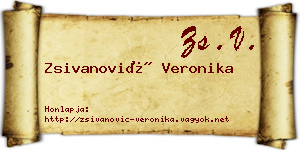 Zsivanović Veronika névjegykártya